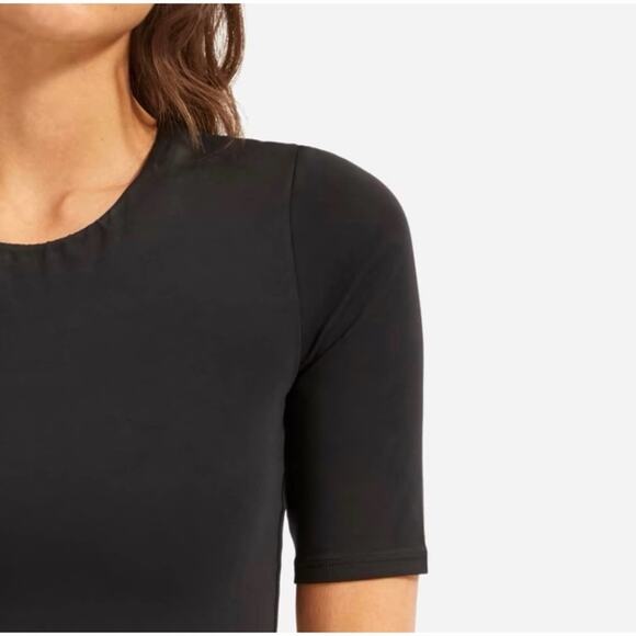 Everlane The Short Sleeve Crew Neck Bodysuit thong black - Picture 3 of 12